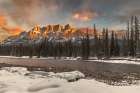 Sunrise Castle Mountain, Canada Art Print